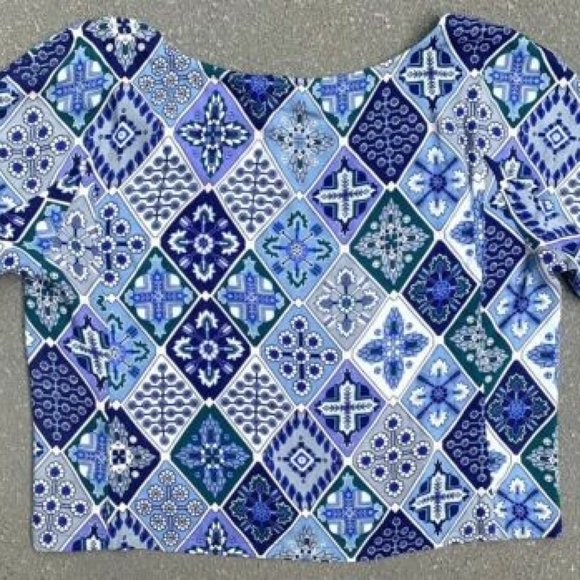 TIGERLILY Juju Boho Patchwork Blue Crop Top NWT RRP$130 - Picture 12 of 15